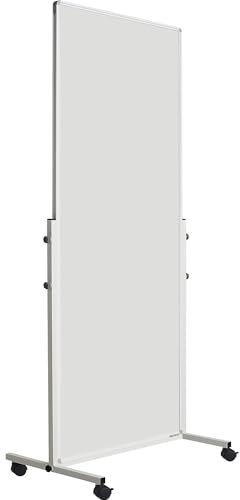kaiserkraft | Whiteboard | mobil | Stahlblech | emailliert | HxBxT 1900 x 815 x 505 mm