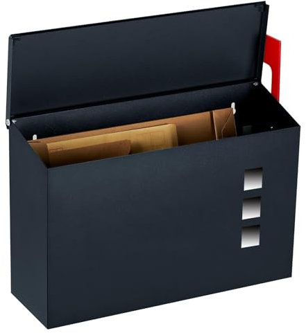 Stonebroo Cassetta Postale da Esterno, Cassetta Posta Moderna, con Finestrelle, Antracite