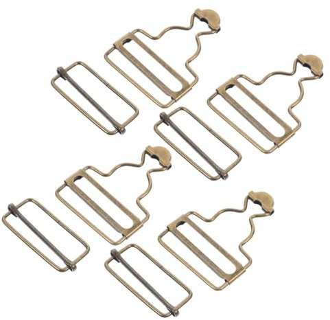 Operitacx 4stücke Verstellbare Metall-latzhosenknöpfe Kürbisschnallen Für Jeans Hosenträger Schneehosen Diy-nähzubehör Bronze-farbe