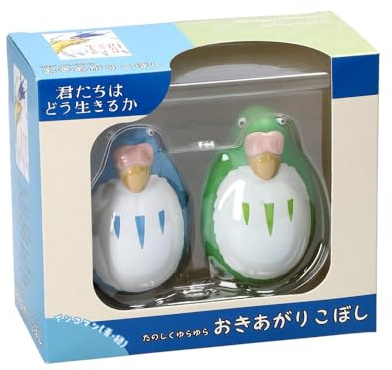 ensky - The Boy and The Heron - YR-17 Tilting Figure Collection The Parakeet Blue and Green, Studio Ghibli Official Merchandise