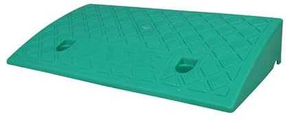 Tragbare Rollstuhlrampe für Zuhause,leichte Kunststoff-Bordsteinrampe,Schwellenrampe für Einfahrt,Gehweg,Roller,Fahrrad,Motorrad (Farbe: Grün,Größe: Höhe 11 cm (4,3 Zoll))