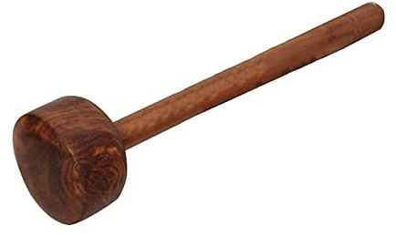 TreegoArt Handgefertigter hochwertiger Holzstampfer Lassie, langlebig und stabil, Dal Ghotni für die Küche, 35,6 cm Länge, Wooden_Masher_05
