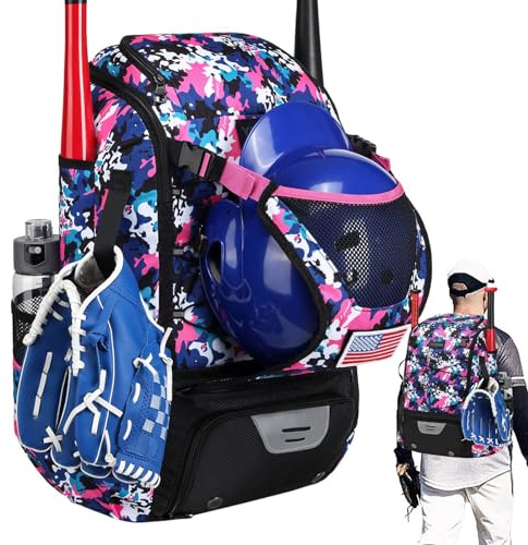 Youth Baseball Equipment Bag | Lightweight Baseball Backpack | Aterproof Baseball Bag | Tball Equipment Bag Softball Gear Bag Baseball Accessory Bag Lightweight Softball Bag With Multiple Compartments