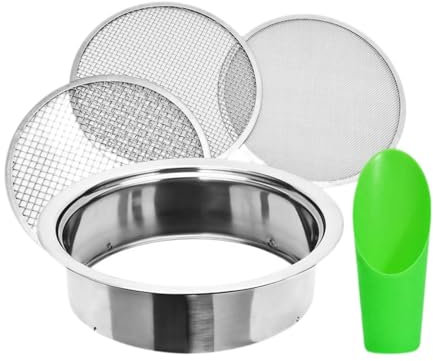 MagiDeal Juego de para Tierra, Acero Inoxidable, Juego de para jardín, Pantalla tamizadora para filtración de bonsáis, Style a