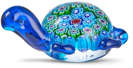 Presse-papier en verre soufflé à la main en forme de tortue de mer pour cadeau d'anniversaire, sculpture de tortue en verre (Tortue de mer)