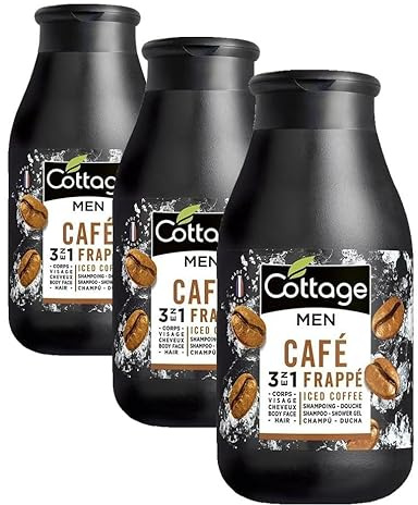 Cottage Douche & Shampooing Homme Café Frappé (Lot de 3)