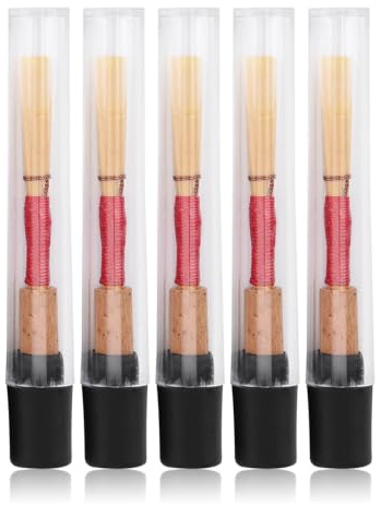 Oboe Reeds, 5pcs 72 mm/2,83in Bambus Oboe Reeds Mittelstärke Oboe Reeds Klarinette Reparatur Reed Blade Woodwind Instrument Accessoires
