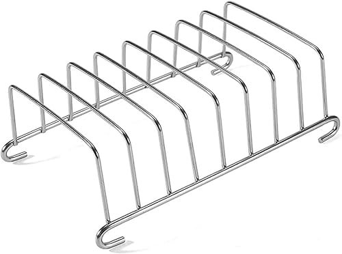 ZGLUZP Silver 8 Holes Stainless Steel Tool Toast Cooling Grid Bread Rack Rectangle Air Fryer Accessories Organizer Safe Healthy Stainless Steel Toast Rack Baking Tools and Accessories,Cooling Racks