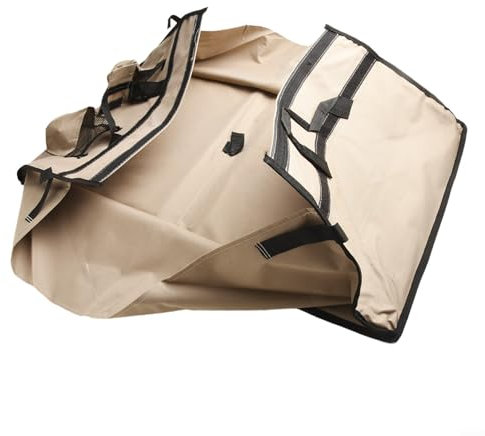Waterproof Shopping Cart Liner with Side Pockets Folding Wagon Lining Cloth Bag Replacement Storage Bag for Camping Beach Picnic Garden Trolley Cart 85x43x26cm(Khaki)