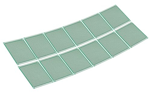 PATIKIL 3.5 x 2.8 PCB Board Circuit, 12 Pcs Single Sided Prototype Solder Boards for DIY Soldering and Electronic Project Circuit Boards Solderable Breadboard, Green