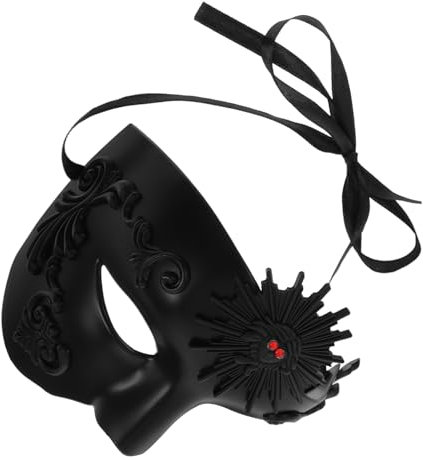 OUNONA Masque De Carnaval Demi-Masque Pour Homme Accessoires De Mascarade Pour Femme Pour Femme Demi- D'Halloween Pour Homme Pour Fête Masquée Abs