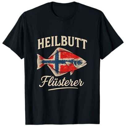 Heilbutt Flüsterer Norwegen Spaß Design T-Shirt