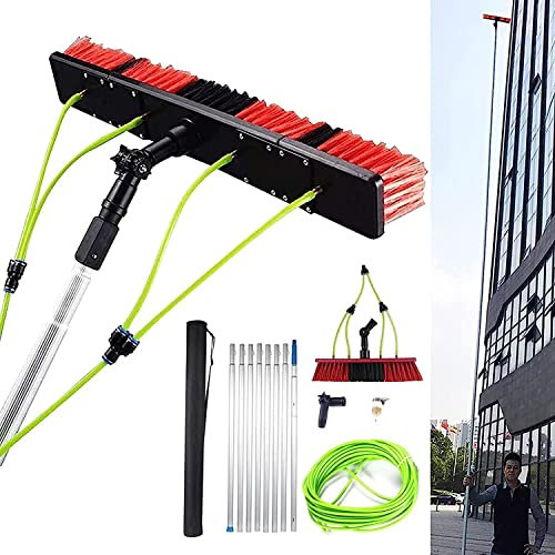 HMASNSEIY Pértiga Extensible de 5-12 m para limpiacristales, combinada con pértiga telescópica para Limpieza de Ventanas.