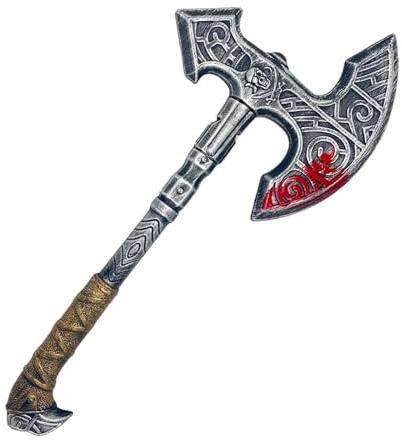 SZLIFE Giocattolo Ascia di Halloween, Finta Ascia, Scherzi di Halloween, Ascia Spaventosa per Costume, Argento Oro