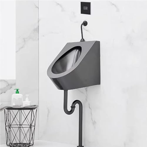 YJYJY Orinatoio da Uomo a Parete con sensore Commerciale, per Adulti, in Acciaio Inox, con Scarico ad Alta efficienza, Durevole