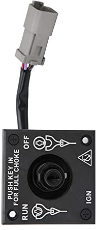 ZDETGU Interruttore Accensione Motore Singolo con 2 Chiavi, OE 176408, Struttura in Metallo ABS PVC, Resistente Alla Corrosione, Facile da Installare con Fori Preforati, Adatto per