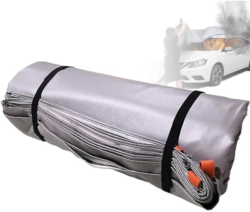 Coperta antincendio riutilizzabile per veicoli elettrici, copertura antincendio in silicone, coperta estintore per parcheggio e stazione di ricarica