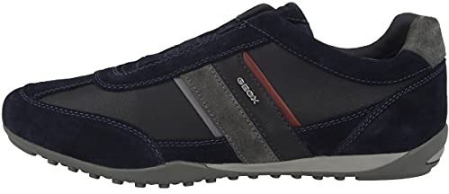 Geox U Wells A, Sneakers para Hombre, Multicolor (Navy/Dk Burgundy), 42 EU