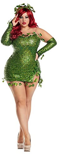 PARTY KING Disfraz de Villano venenoso para Mujer - Verde - XXXXXL