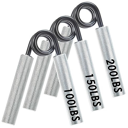 Magiin Fingerhantel, 3 Stück, Stärkung der Griffe, Übung, Griff für Handgriff, (100 lbs, 150 lbs, 200 lbs)