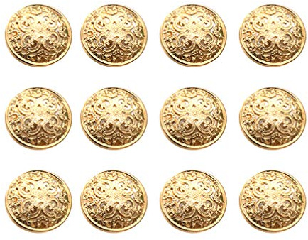30 st 20 mm antik kavaj metallknappar för sportkostymer uniform jacka gör-det-själv sömnad klädknappar (guld)