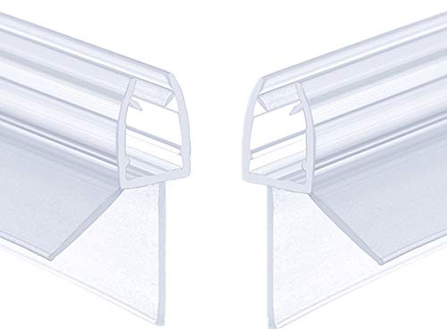 IMPTS 2x 100cm Dichtungen für 5mm 6mm Duschwand Glastür Glasdicke, Ersatzdichtung Wasserabweiser Duschdichtung Spritzschutz Bad Dusche