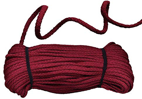 50m Baumwoll-Kordel geflochten 5mm Baumwoll-Schnur Bekleidungskordel Farbwahl