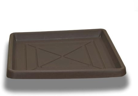 Soucoupe carrée en résine 50 cm. Bronzantico