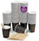 GoBeTree 100 vasos café desechables de cartón para café express de 240 ml con agitadores de madera para el café. tazas de café para llevar.