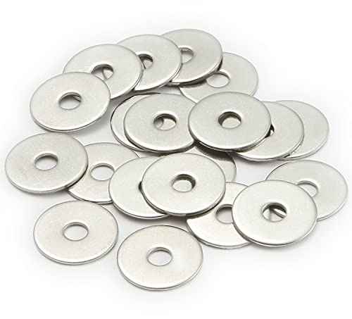 AMLOOPH Unterlegscheiben M4, Große Flach Unterlegscheiben 20mm X 1,2mm, Edelstahl Beilagscheiben A2 V2A (20 Stück) Für Schrauben, Muttern & Gewindestange