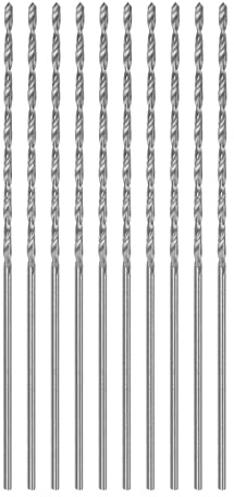 QUARKZMAN 10pz Punte Trapano Extra Lunghe 1.2mm HSS Punta Trapano | 65mm Lunghezza, Alta Velocità Acciaio Dritto Gambo, per Metallo Legno Alluminio Lega