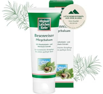 Allgäuer Latschenkiefer Besenreiser Pflegebalsam - mit leichtem Schimmer - zur kosmetischem Milderung von Besenreiser - 75 ml