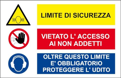 M-ITALY CARTELLO SEGNALETICO - CARTELLO CANTIERE - Adesivo Extra Resistente, Pannello in Forex, Pannello In Alluminio (20x31, Alluminio)