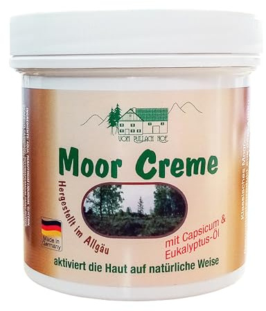 MOOR CREME 250ml mit Capsicum und Eukalyptusöl wärmend Moorcreme Hautpflege Wärmecreme Balsam Salbe vom Pullach Hof 45