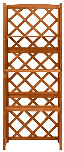 Homgoday Grillage en Bois de Sapin Décoratif et Pratique pour Jardin, Balcon, Patios - 3 Étagères, 5 kg par Étagère