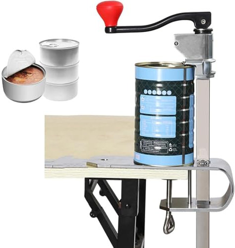 Kadxyan Abrelatas Comercial Resistente, Abrelatas De Banco, Altura Total 70 Cm, Longitud De La Hoja 4 Cm, Longitud del Mango 18 Cm, Rápido Y Eficiente, para Cocinas Industriales, Hoteles, Fábricas