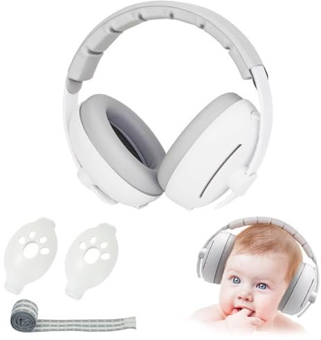 Protezione Dell'udito per Bambini, 2 in 1 per Bambini Cuffie Antirumore Regolabili Cuffie Antirumore per Bambini 0-2 Anni Cuffie Antirumore Ideali per la Vita di Tutti i Giorni