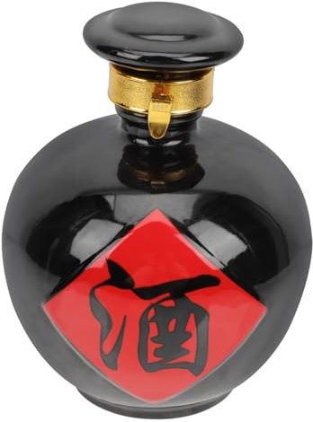 WATIIFUFU Weintopf Im Vintage-stil Unzerbrechlicher Getränkebehälter Aus Keramik Versiegeltes Glas Für Brandy Whisky Wodka Geeignet Für Zuhause Dekoration