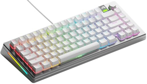 GLORIOUS GMMK 3 Pro 75% Teclado Mecánico Hot Swap QWERTY US | Carcasa de aluminio sólido, juntas modulares adaptables, mecanismos de cinco pines, sistema de amortiguación fonoabsorbente