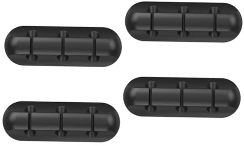 Angoily Sets Silicone Adhesive Cord Hooks Cable Holder Clips Cord Organizers Wire Management Quick Install for Desk Home Office Pcs