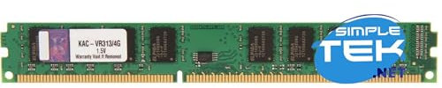 SIMPLETEK - RAM DIMM para Desktop 4GB DDR3 1333MHz NON-ECC | Aumenta la velocidad de tu PC (Reacondicionado)