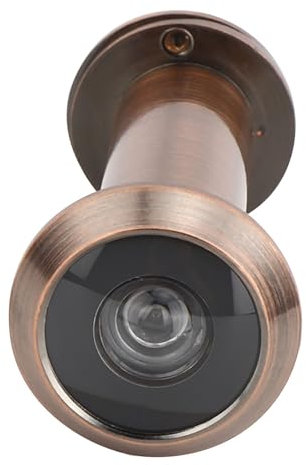 Brrnoo Mirillas para Puerta, Mirilla de Puerta con Cubierta Trasera de Aleación para Uso Doméstico (Apertura Antigua roja extendida de 16 mm 16-23)