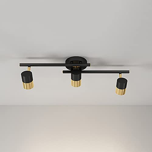 Kit di Illuminazione a Binario Fisso Regolabile Lampada d'accento Moderna con faretto Montato su Superficie, Faretti girevoli per Parete/soffitto del corridoio del Soggiorno, Illuminazione per