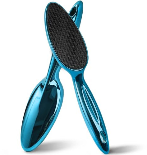 Lima per piedi in nano vetro, delicata ed estremamente efficace per la rimozione di calli, pelle dura e morta, ideale per la cura dei piedi in un centro benessere domestico (Blu)