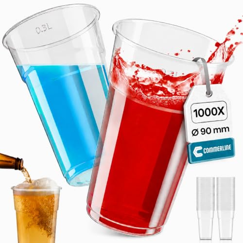 Commerline plastmugg dryckesmugg engångsmugg 0,5 liter 500 styck