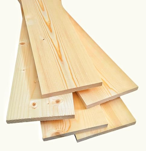 5 Solid Pine Timber Boards – Smooth Planed Square Edge Wood Planks, 18mm Thick x 190mm Wide, 140cm Length – Pine Wood for DIY, Fencing, Carpentry, Shelving,and Craft Projects (5, 1400mm)