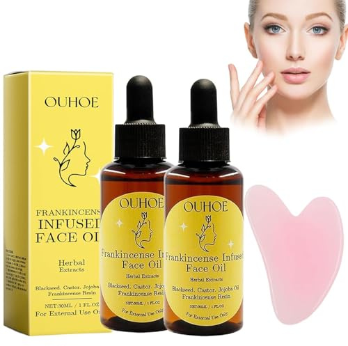Aceite de incienso, aceite de resina de incienso orgánico, 100% puro, suero antienvejecimiento natural, suero hidratante, Boswellia Serrata, aceitede masaje. (30 ml (Paquete de 2))