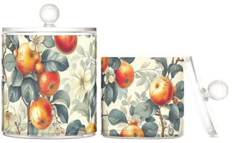 tplaotee Scatole portaoggetti in plastica trasparente con coperchio, per bastoncini di cotone, tamponi di cotone, filo interdentale, confezione da 2