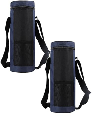 Insulated Water Bottle Cooler Bag 2L Oxford Cloth Shoulder Cooler Carrier with Leakproof Thermal Inner, Lightweight Portable Cool Bag for Hiking Camping Beach Picnic Travel Outdoor Sports