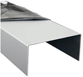 1500mm Aluminium U-Profil 20x100x20mm Kantenprofil aus 2mm Aluminium silber natur eloxiert Abdeckleiste
